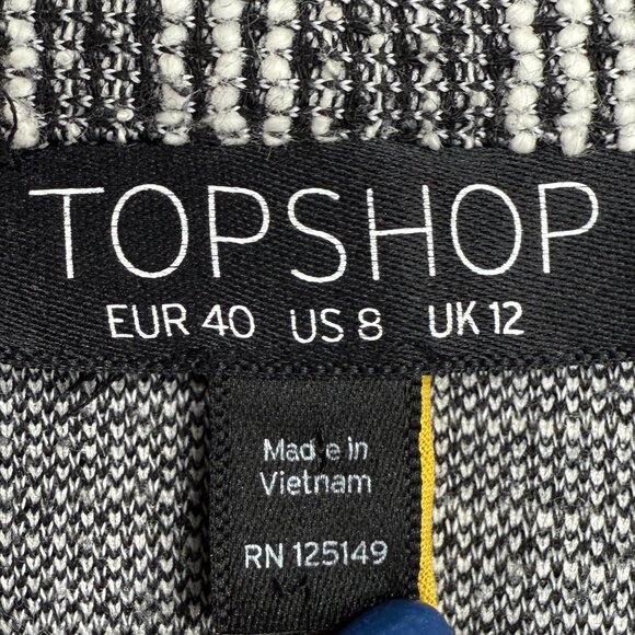 Women's TOPSHOP Tweed Double-Breasted Unlined Blazer |‎ Size 8 - Picture 7 of 10